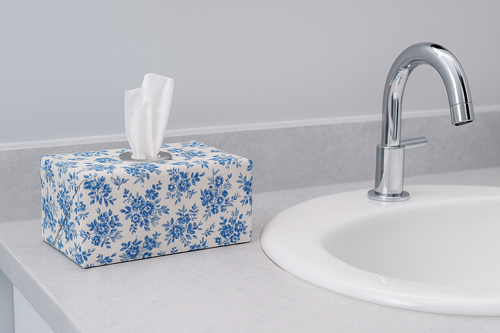 TISSUE BOX COVER BLUE TISSUE BOX COVER BLUE