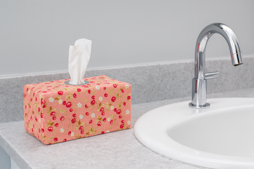 TISSUE BOX COVER APRICOT AND STRAWBERRIES TISSUE BOX COVER APRICOT AND STRAWBERRIES