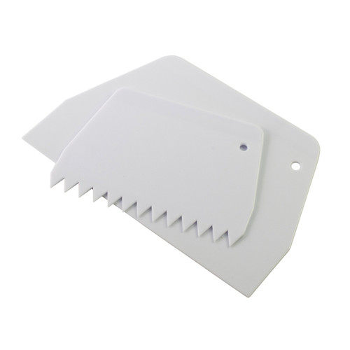 BAKEMASTER Icing Scraper Set 2, 19 x 12.5cm & 9.5 x 13.5cm