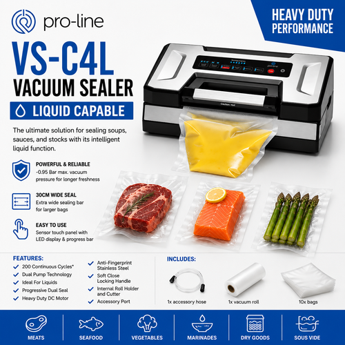 ProLine VS-C4L LIQUID CAPABLE VACUUM FOOD SEALER - FOOD SAVER MACHINE