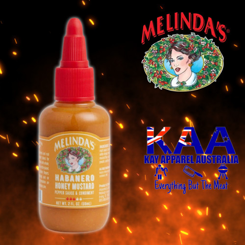Melindas Mini Habanero Honey Mustard Pepper Hot Sauce 2oz 59ml