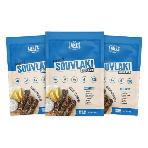 LANES BBQ HERBY SOUVLAKI RECIPE BASE 30 GRAMS