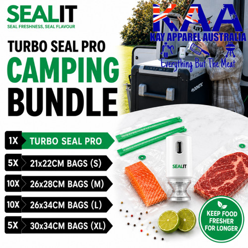 SEALIT Turbo Seal Pro Camping Bundle Portable Vacuum Sealer