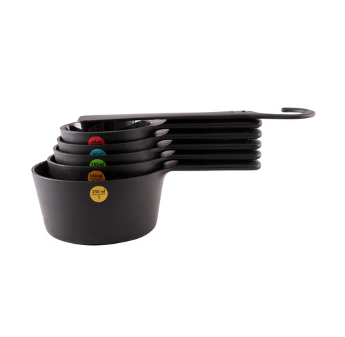 OXO 6 Piece Plastic Measuring Cups Black
