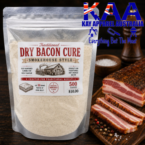 Traditional Smoke House Style Bacon Dry Cure 500 grams
