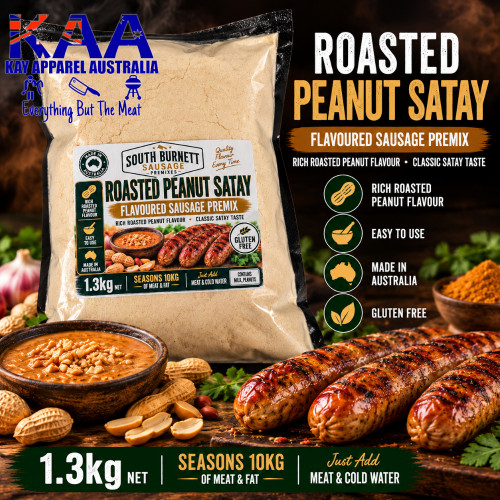 Roast Peanut Satay Flavoured Gourmet Sausage Meal, Premix, Seasoning 1.3kg Bag