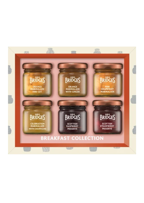 Mrs Bridges 6 Jar Breakfast Marmalade & Preserves Gift Pack 6 x 42g