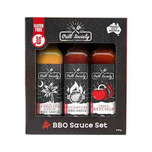 Grill Society BBQ Sauce Set of 3 Gift Box