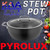 Pyrolux Ignite Stew Pot With Lid 30cm 7.4LT Non-Stick QuanTanium