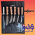SICUT Rural Knife Set Beechwood Handle 7 Piece with Australian Made Canvas Knife Wrap