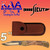 SICUT Traditional Lockback Folding Knife 5 inch with Leather Belt Pouch Burlwood Handle