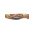 SICUT Traditional Lockback Folding Knife 3.5 inch with Leather Belt Pouch Burlwood Handle