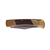 SICUT Traditional Lockback Folding Knife 3.5 inch with Leather Belt Pouch Sawcut Handle