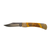 SICUT Traditional Lockback Folding Knife 3.5 inch with Leather Belt Pouch  Genuine Bone Handle