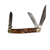 SICUT Traditional Stockman Folding Knife 3.75 inch Burlwood Handle