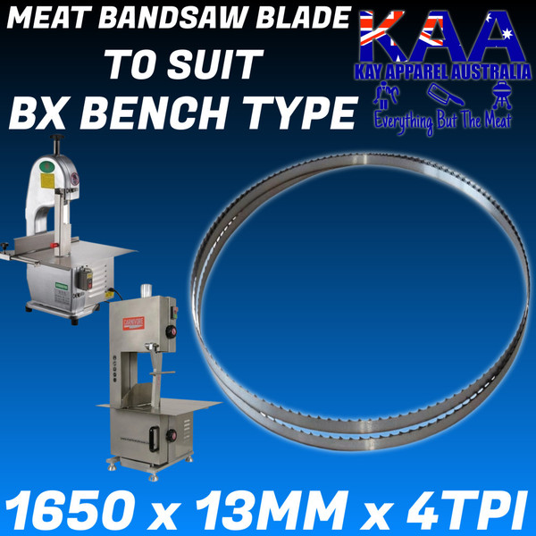 Meat Bandsaw Blade 1650x13mm x 4tpi To Suit BX Bench Type Meat Saw
