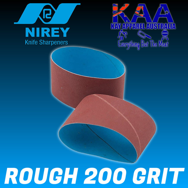 Nirey Replacement Abrasive Belts (Pair) Rough 200 Grit