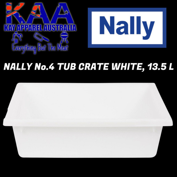 NALLY No.4 TUB CRATE WHITE, 13.5 L