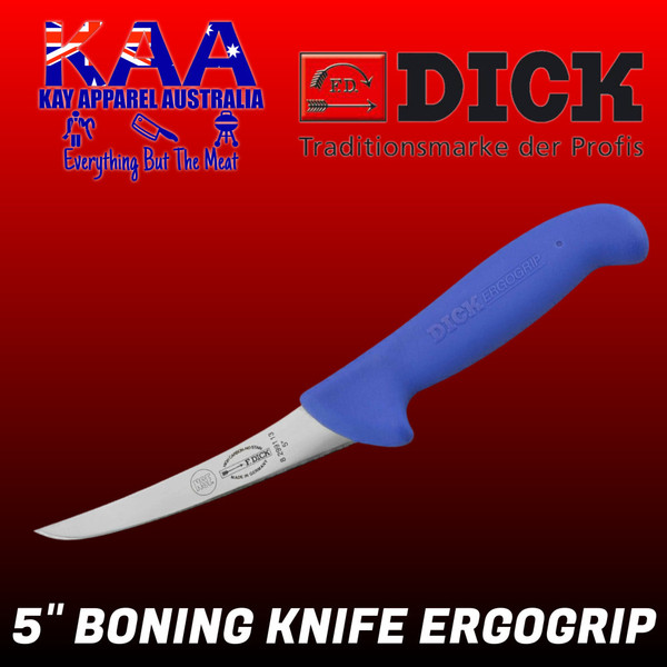 F.Dick 5" ErgoGrip Boning Knife Curved Blade, Stiff 8 2991 13