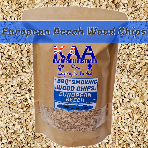 BBQ SMOKING WOOD CHIPS - SMOKING CHIPS EUROPEAN BEECH WOOD 1KG