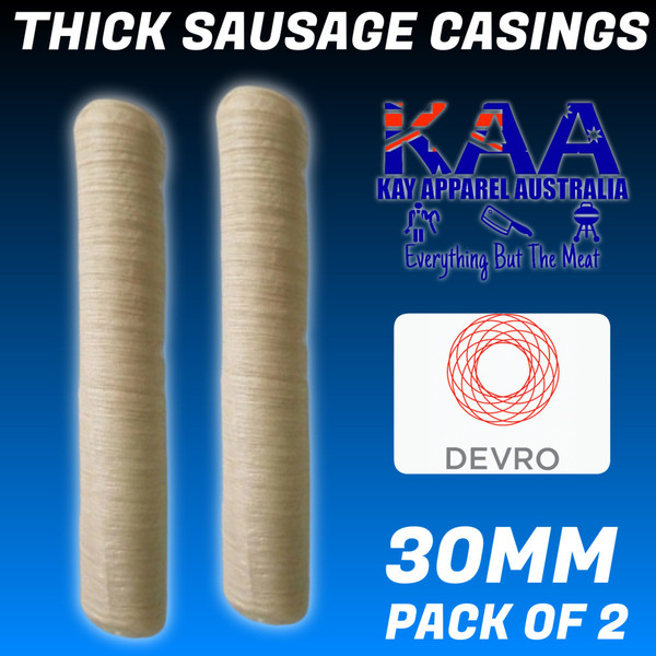 Devro 30mm collagen sausage casings pack of 2