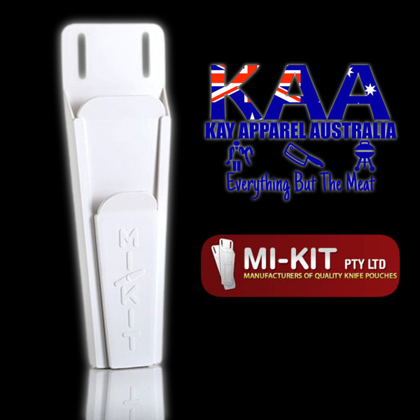 ​​MIKIT Butchers Double Knife Pouch White
