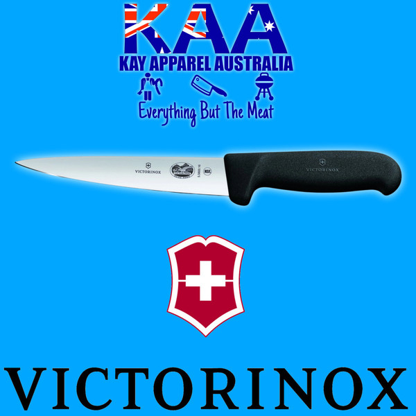 Victorinox Butchers Sticking Boning Knife Straight 5" Black 5.5603.12