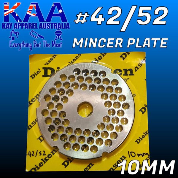 Diekensen #42/52 Stainless Steel Meat Mincer Plate 10mm