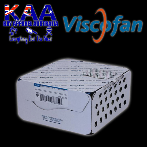 Viscofan Naturin Collagen Sausage Casings NDC MFR 23/37.5 Caliber Knot 1143M Caddy (100)