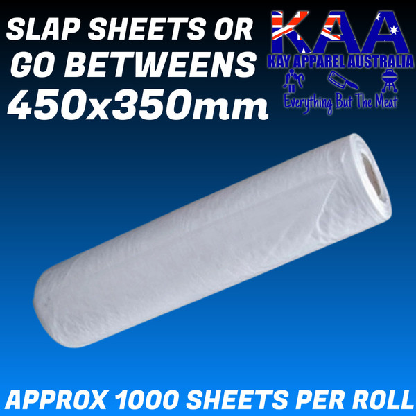 Slap Sheet Go Betweens 450X350 HDPE (1000) Roll, Butchers Deli