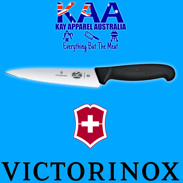 Victorinox Fibrox Cooks Carving Utility Knife Black 15cm 5.2003.15