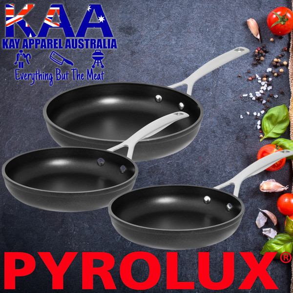Pyrolux Ignite 3 Piece Fry Pan Set Non-Stick QuanTanium