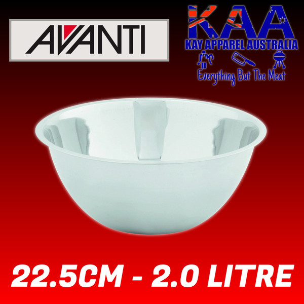 Avanti Heavy Duty Stainless Steel Kitchen Mixing Bowl 22.5cm - 2.0 Litre
