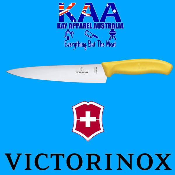 Victorinox Swiss Classic Wide Blade Carving Knife Yellow 19cm 6.8006.19L8B