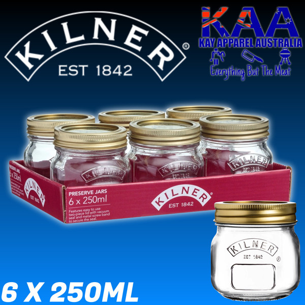 Kilner 6 Piece Genuine Preserve Jars 250ml