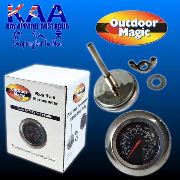 Outdoor Magic Smoker Pizza Oven Door Thermometer Extra Long Probe 100mm