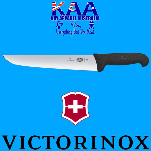 Victorinox Pro Butchers Knife Straight Black 8" 5.5203.20