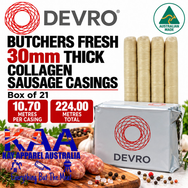 Devro Butchers Fresh 30mm Thick Collagen Sausage Casings x 21