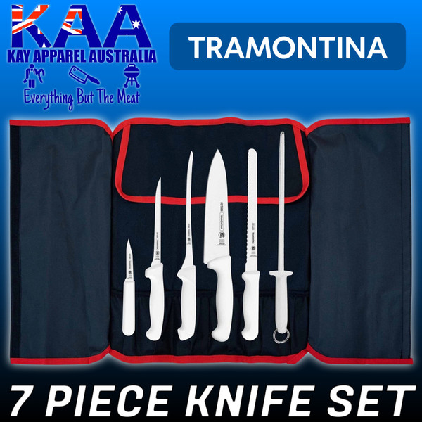 Tramontina Professional Master Chef Knife Set with Pouch, 7 Piece