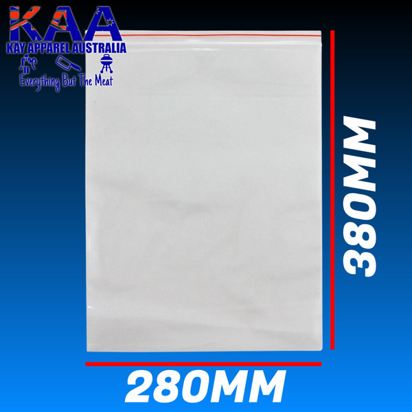 Clip Seal Bags 280mm x 380mm Pack of 100