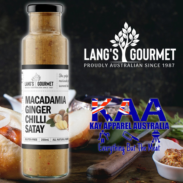 Langs Gourmet Macadamia Ginger Chilli Satay BBQ Sauce 250ml