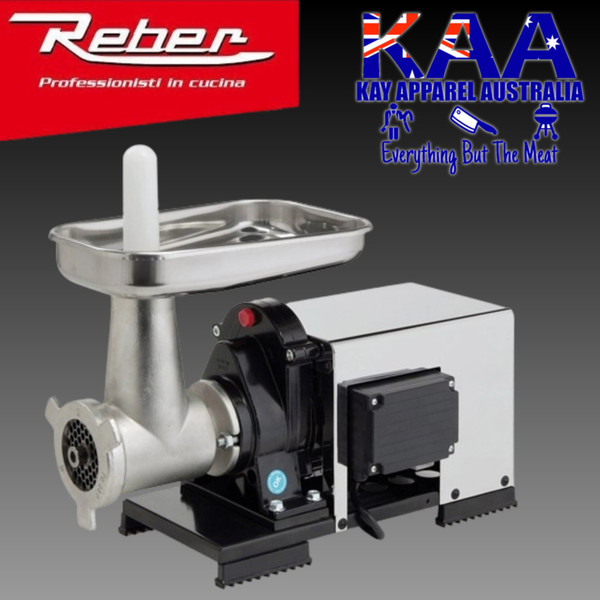 Reber N.22 Electric Meat Mincer 1200 Watt (1.5hp), Italian Made