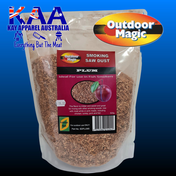 Outdoor Magic BBQ Smoking Plum Saw Dust 500g