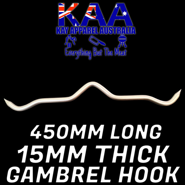 Gambrel Hook 15mm Stainless Steel 450 mm in Length