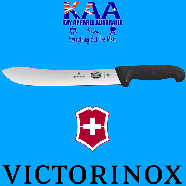 Victorinox Butchers Bullnose Steak Slicing Knife 10" Black 5.7403.25