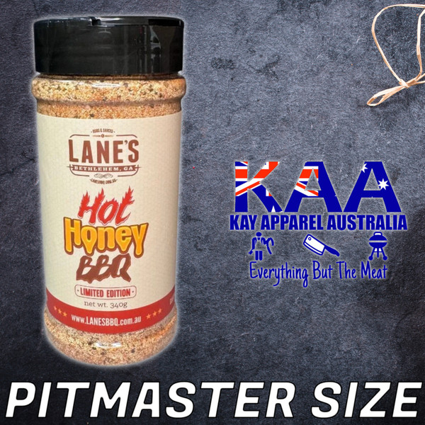 LANES BBQ HOT HONEY BBQ RUB 340 GRAMS PITMASTER SIZE LANES BBQ HOT HONEY BBQ RUB 340 GRAMS PITMASTER SIZE