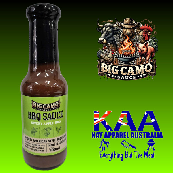 Big Camo BBQ Sauce SWEET APPLE BBQ 300ML Big Camo BBQ Sauce SWEET APPLE BBQ 300ML