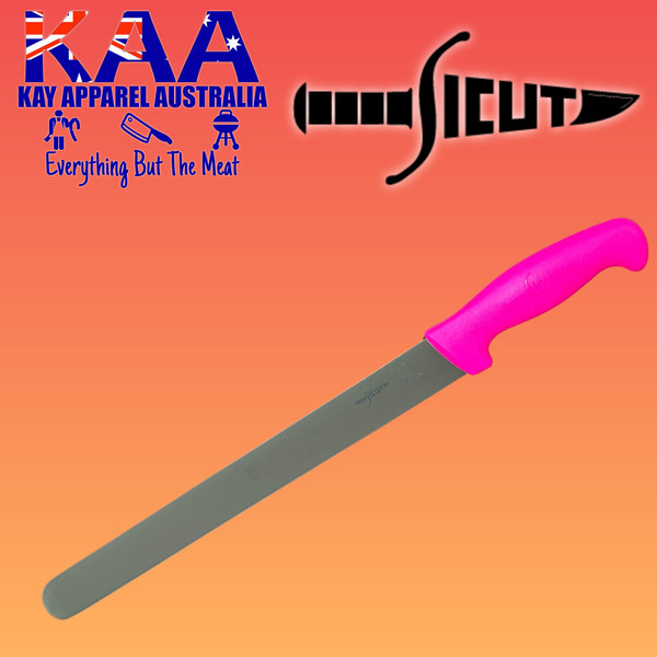 SICUT 12″ Brisket Ham Slicing Knife Pink – High-Carbon Stainless Steel with Ergonomic Polypropylene Handle