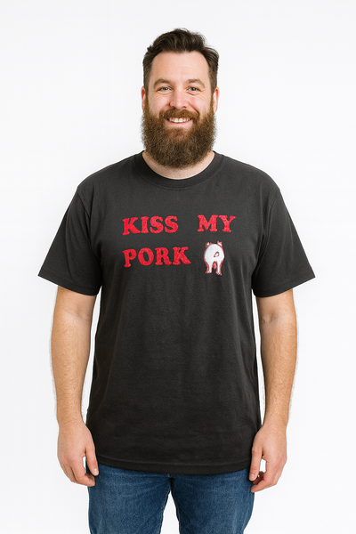 Copy of KISS MY PORK T SHIRT BLACK MEDIUM Copy of KISS MY PORK T SHIRT BLACK MEDIUM