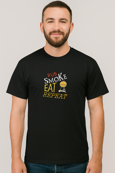   RUB SMOKE EAT REPEAT T SHIRT BLACK 5X-LARGE